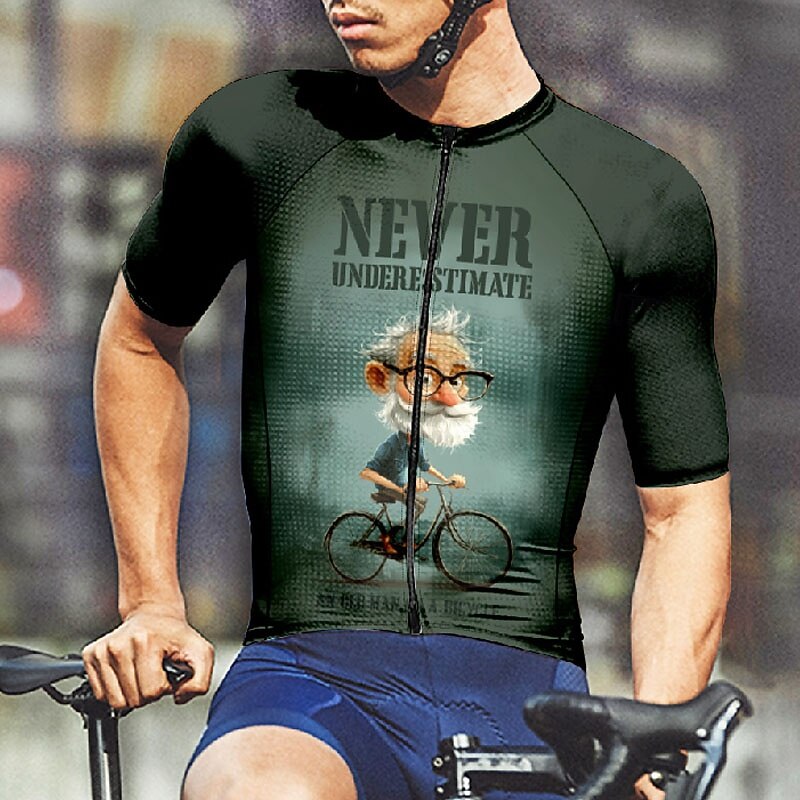 Men's Cycling Jersey Graphic Letter & Number Short Sleeve Bike Tee Tshirt Jersey with 3 Rear Pockets Mountain Bike MTB Quick Dry Anatomic Design Wicking Breathable Sports Black Yellow Blue Clothing3