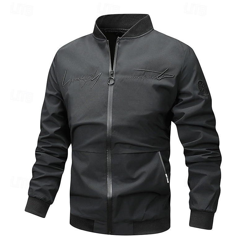 Men's Softshell Jacket Hiking Jacket Outdoor Windproof Windbreaker Jacket Traveling Black Green Khaki Dark Blue Grey2