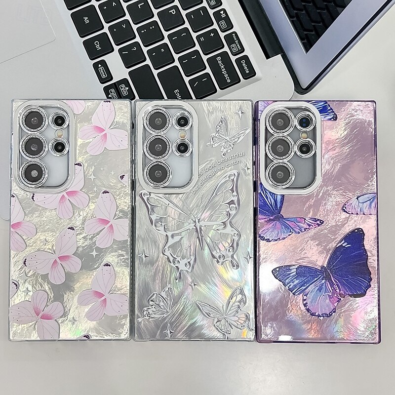 Phone Case For Samsung Galaxy S25 S24 Ultra Plus S24 FE S23 A55 5G A35 5G A25 A15 A54 Back Cover Shockproof Retro TPU PC3