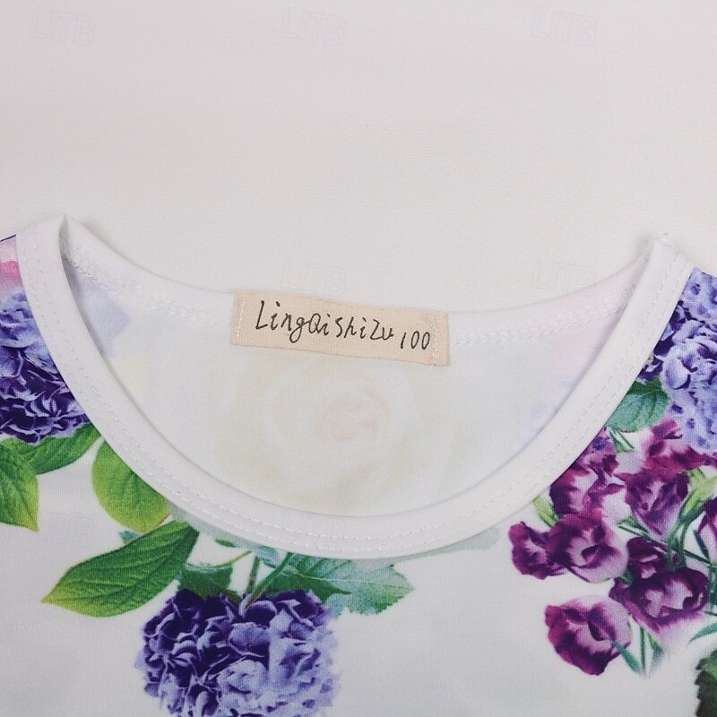 Kids Girls' Dress Unicorn Sleeveless Outdoor Casual Fashion Adorable Polyester Above Knee Casual Dress A Line Dress Summer Spring 4 years+ Purple2