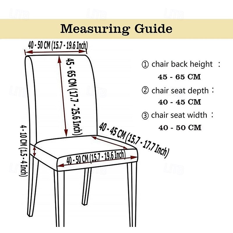 Elastic Jacquard Chair Covers for Dining Room High Back Dining Dair Removable Washable Chair Cover Protector Slipcovers2