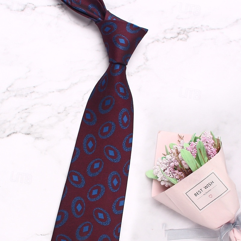 Men's Neckties Fashion Business Classic Argyle Wedding Party Daily Wear4