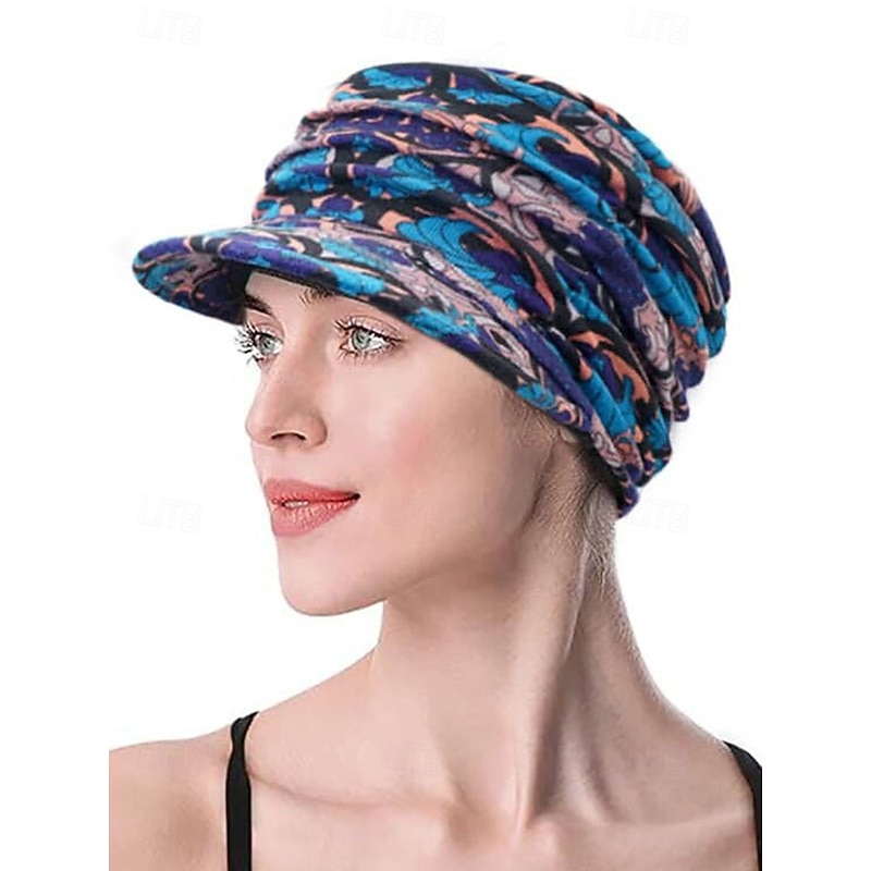 Women's Multicolored Paisley Print Slouchy Cap – Lightweight Bohemian-Style Hat for Casual Wear, Outdoor Activities, and Travel3