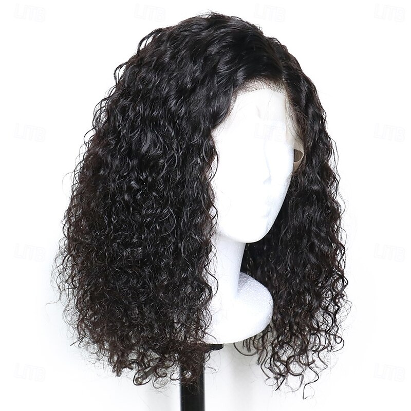 Remy Human Hair 13x6 Lace Front Wig Free Part Brazilian Hair Natural Wave Water Wave Natural Wig 130% 150% 180% Density with Baby Hair 100% Virgin Glueless Pre-Plucked For wigs for black women Long2