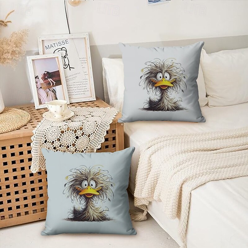 Decorative Toss Pillows Cover 1PC Animal Funny Soft Square Cushion Case Pillowcase for Bedroom Livingroom Sofa Couch Chair4