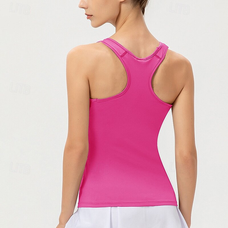 Women's Tank Top Crew Neck Quick Dry Lightweight Comfortable Sporty Sleeveless Light Support Sports Solid Color Vest / Gilet Tank Top For Gym Workout Running Fitness Slim Activewear2