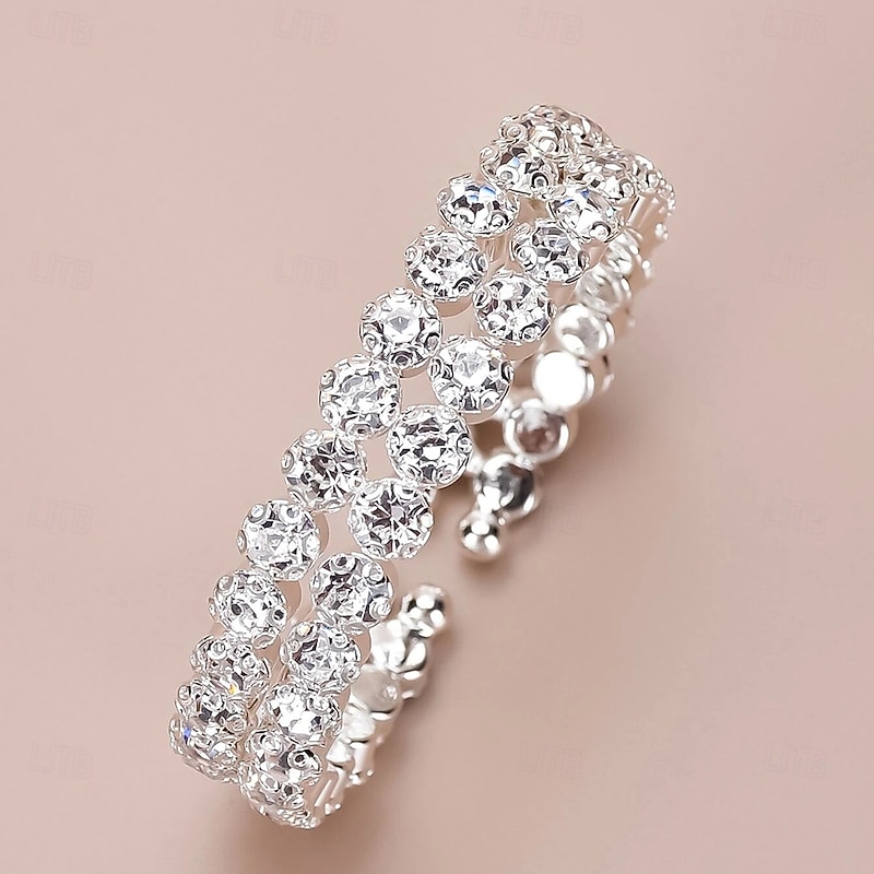 Women's Cuff Bracelet Fancy Precious Punk Stylish Alloy Bracelet Jewelry Silver For Party2
