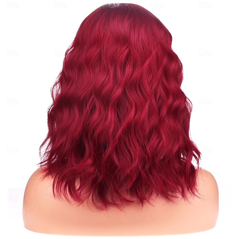 Wigs for Women Short Curly Wavy Wig Girls Heat Resistant Synthetic Hair Wig for Cosplay Party or Daily Used4