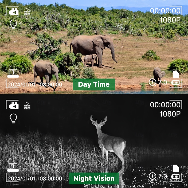 Infrared Night Vision Goggles for Adults Rechargeable Binoculars with 2.7-Inch Screen 1080P FHD Video & Photo 8x Optical and Digital Zoom Compatible with MICH Helmet3