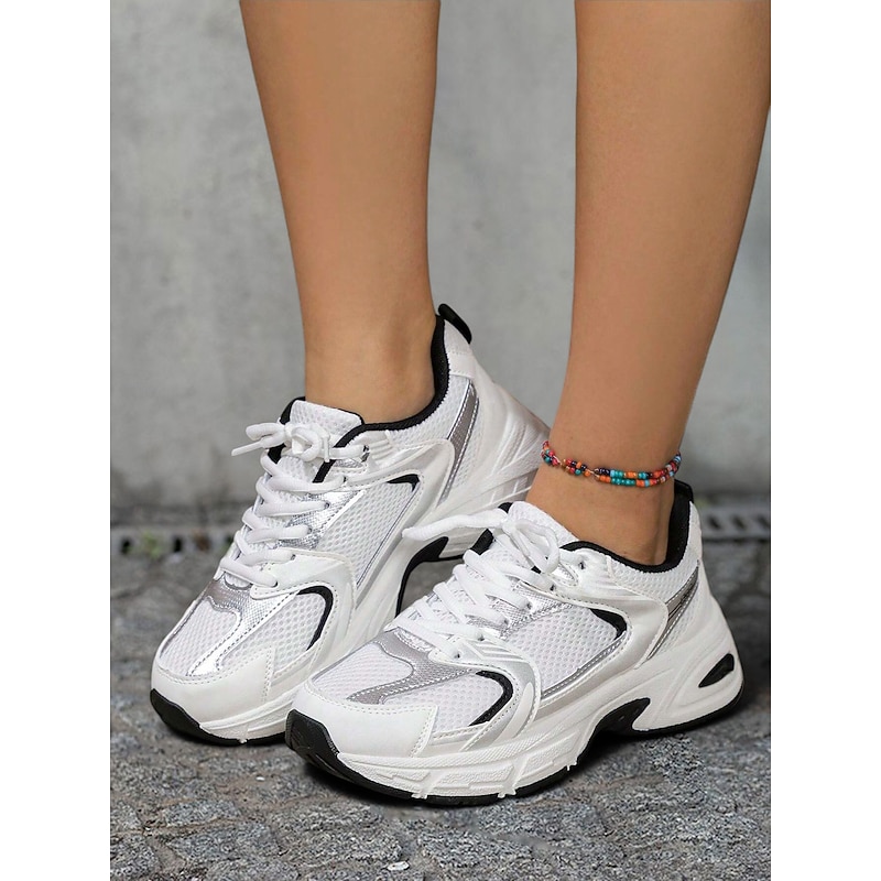 Women's Blue Athletic Sneakers with Mesh Upper and Cushioned Sole - Stylish Running Shoes for Sports, Walking, and Casual Wear