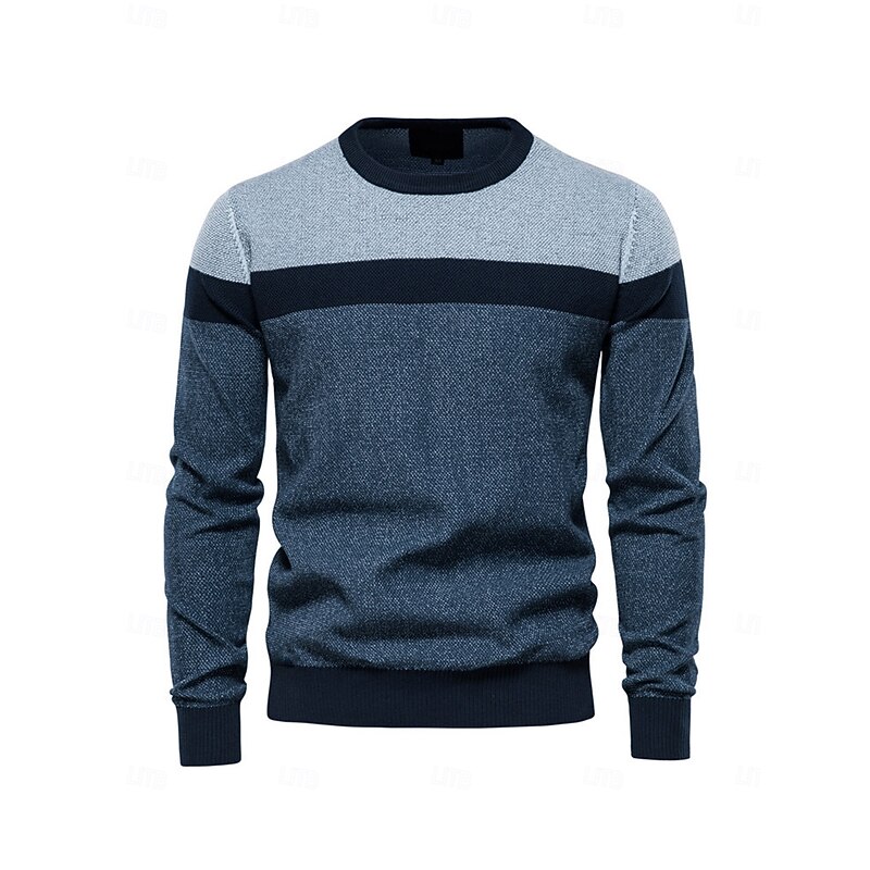 Men's Sweater Navy Blue Green Long Sleeve Top Golf Attire Clothes Outfits Wear Apparel4