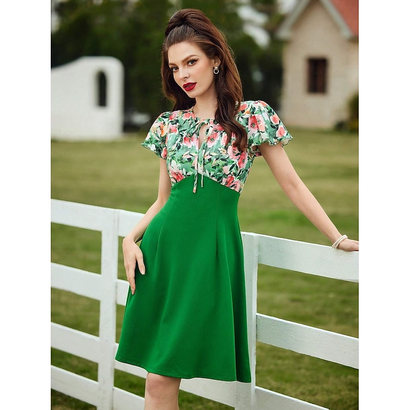 Elegant Retro Vintage 1950s Dress Masquerade Fancy Dress Women's Carnival New Year Masquerade Casual Daily Bachelorette Party Adults' Dress