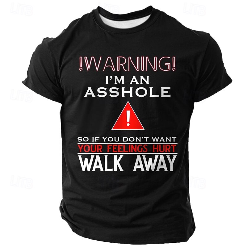 Men's Rude Offensive Funny Slang T Shirt Short Sleeve T shirt 3D Print Crew Neck Shirt Fashion Daily Street Daily Black White Red Summer Spring Clothing Apparel S M L XL XXL XXXL