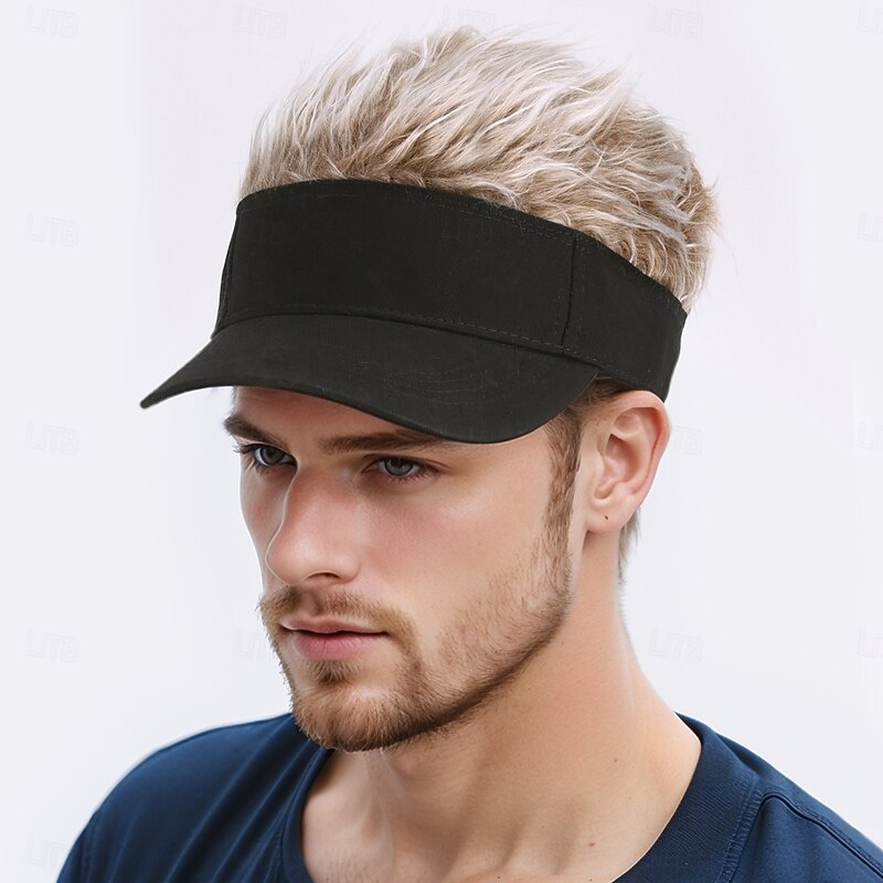 Synthetic Wig Straight With Bangs Machine Made Wig Short A1 A2 A3 A4 A5 Synthetic Hair Men's White Brown Blonde4