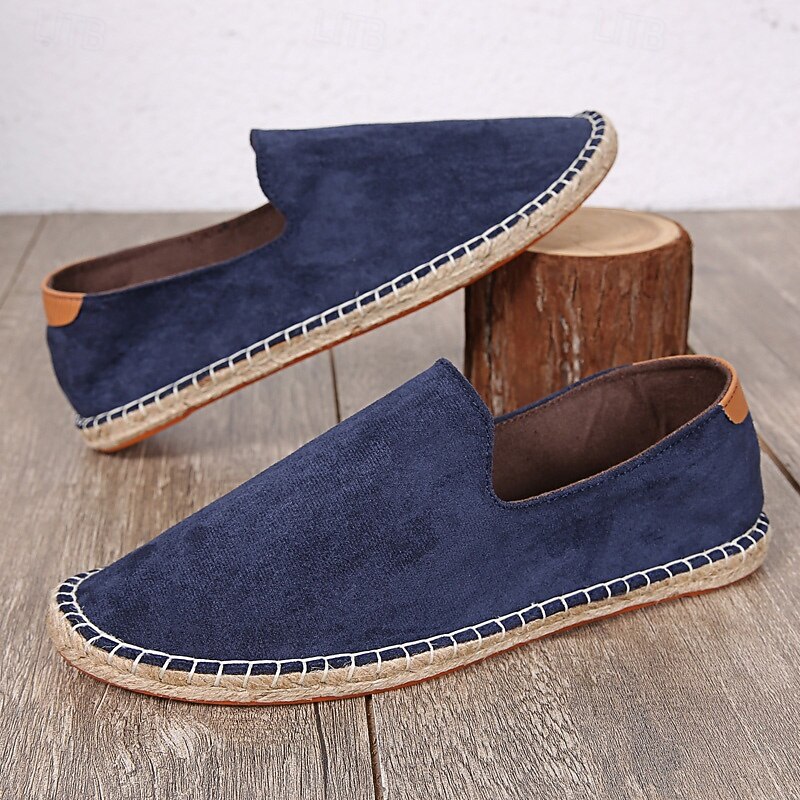 Men's Casual Slip-On Espadrille Shoes with Soft Canvas Upper and Comfortable Jute Sole, Perfect for Summer, Beach, and Everyday Wear4