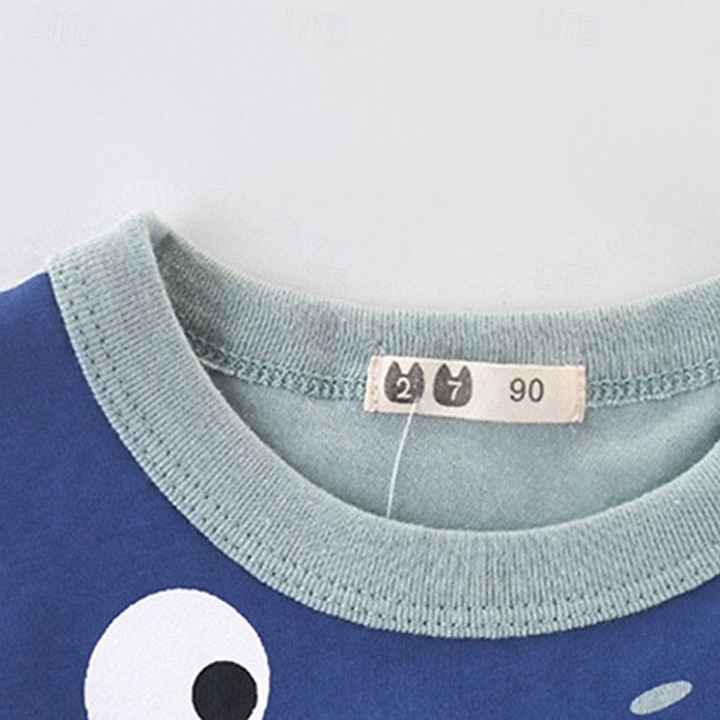 Multi Packs 2pcs Boys Crew Neck Short Sleeves Yellow+Blue T Shirt Tee Top Print Graphic Vacation Daily Wear 100% Cotton Spring & Summer4