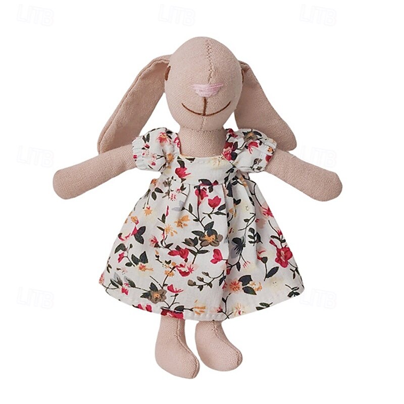 Waldorf Doll Accessories Handmade Soft Bunny Girl Accompany Rag Dolls Birthday Gift Knitted Doll Cute Girls Plush Doll Stuffed Toy Personalized Woven Doll Kit4