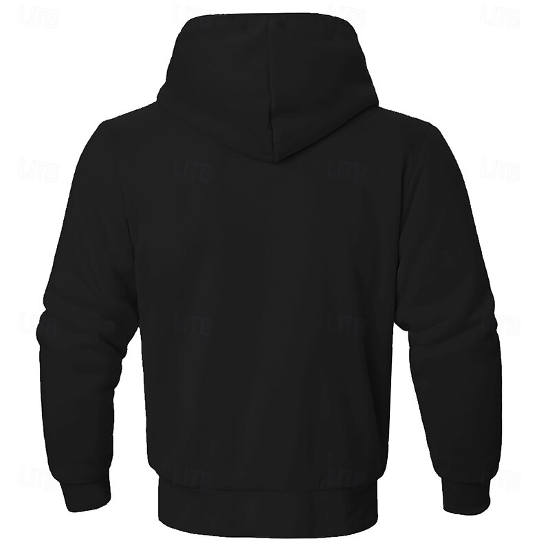 Men's Aztec Fleece Hoodie Simple Casual Long Sleeve Crew Neck Hunting Black Blue Zip Up Fall Winter Designer4