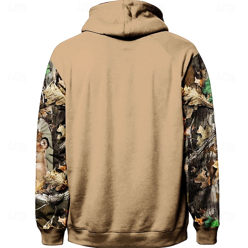 Men's Cowboy Hoodies Fashion Cool Long Sleeve Hooded Vacation Hunting Green Khaki Drawstring Zipper Fall Winter Designer2