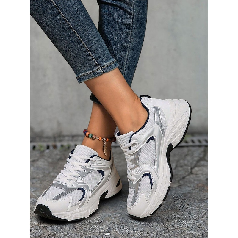 Women's Blue Athletic Sneakers with Mesh Upper and Cushioned Sole - Stylish Running Shoes for Sports, Walking, and Casual Wear3