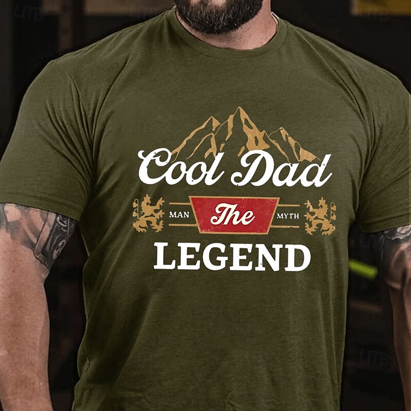 Men's Letter Printed Funny Daddy T Shirt Tee Top 100% Cotton Short Sleeve Graphic Shirt Black White Army Green Comfortable Tee Vacation Street Fashion Designer Clothing2