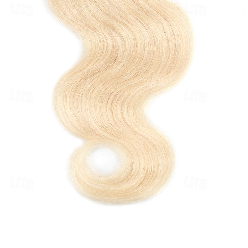 Human Hair Blonde 613# Body Wave 1 Bundles Of 10-30 Inch hair Extensions4