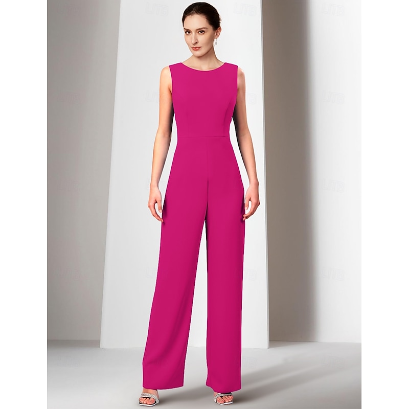 Women's 2 Pieces Suits Wedding Guest Wedding Party Chiffon Elegant Wrap Included 3/4 Sleeve Pleated Ankle Length4