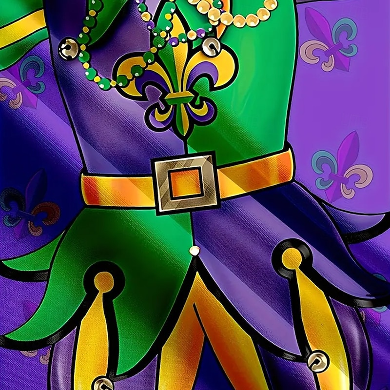 St. Patrick Men's Jewelry Button Up Shirt Designer Shirt Short Sleeve Abstract Funny Causal Casual Turndown Button Up Purple3