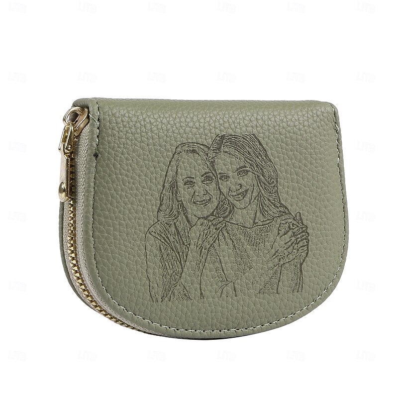 Personalized Photo Engraved Wallet Custom Best Gift for Mom - Custom Leather Wallet with Photo, Perfect Wedding, Mother's Day, Anniversary, Birthday, Wedding, Christmas, and Seasonal Gift for Her3