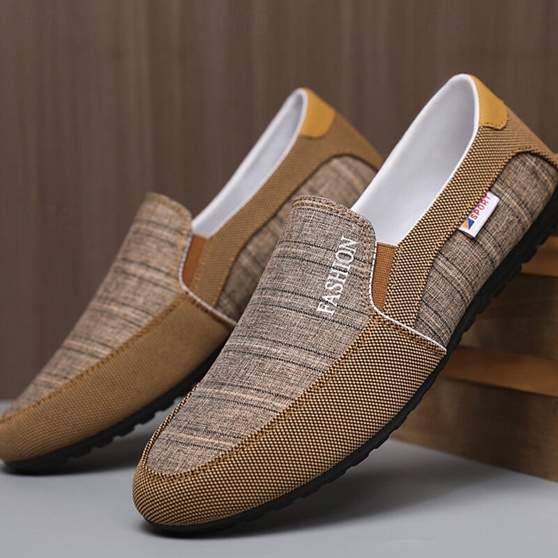 Men's Lightweight Slip-On Canvas Loafers – Breathable Casual Shoes for Summer Travel and Everyday Wear3