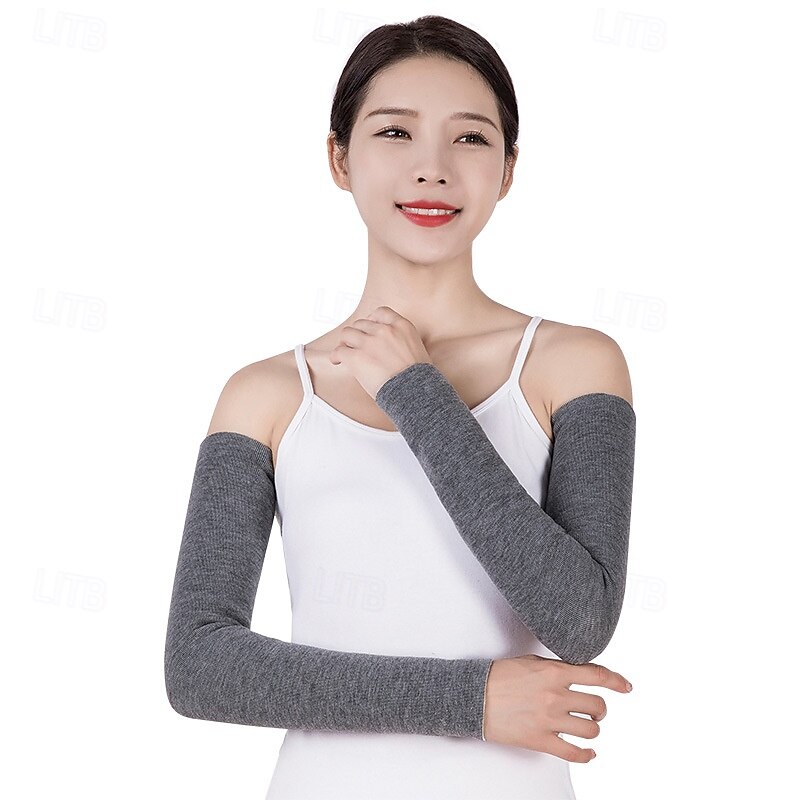 Elbow Warmer Plush And Thickened Arm Sleeves For Men And Women Autumn And Winter Extended Arm Protection Woolen Gloves Sleeves Joints Warm