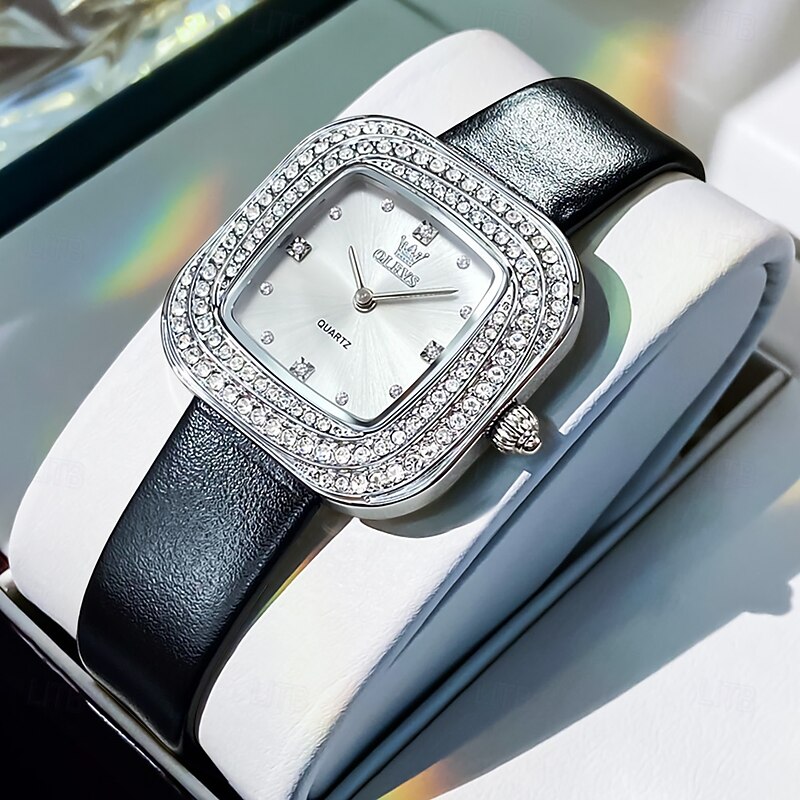 OLEVS Women Quartz Watch Minimalist Luxury Fashion Business Luminous Waterproof Leather Watch2