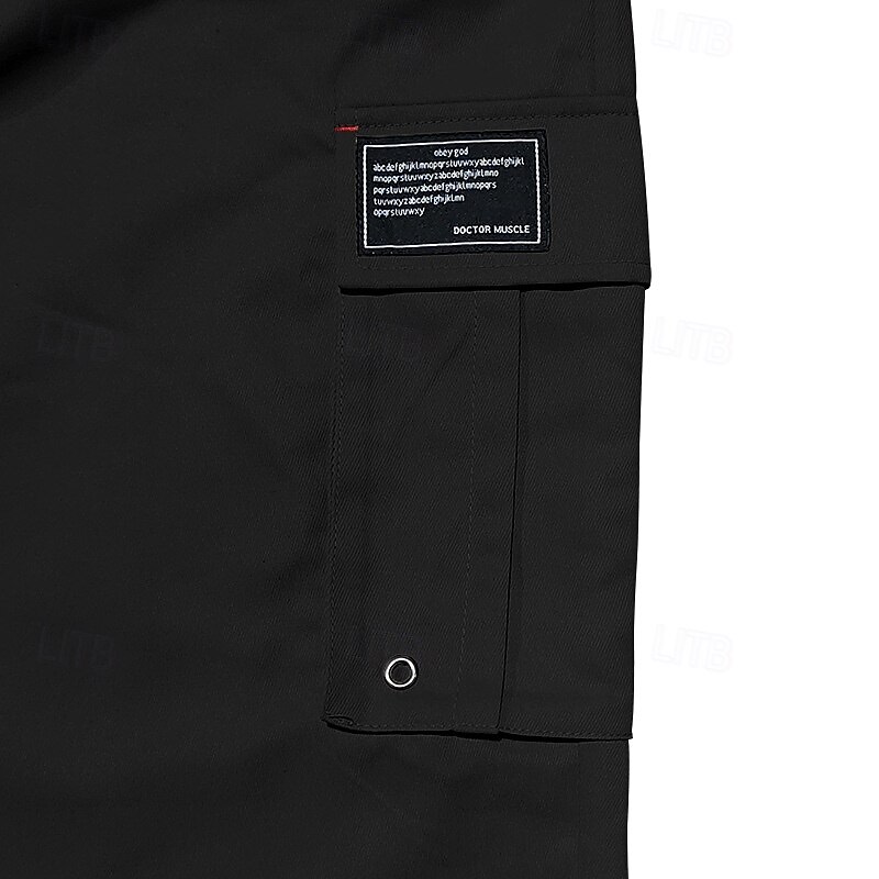 Men's Cargo Pants Trousers Elastic Waist Multi Pocket Plain Wearable Outdoor Daily Camping & Hiking Fashion Classic Black Army Green3