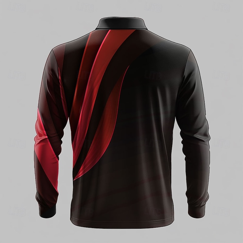 Men's Polo Shirts Golf Shirt Long Sleeve Polo Shirts Collared Shirts Casual Business Casual Dailywear Athleisure 3D Print Buttons Spring Fall Winter White Red Blue4