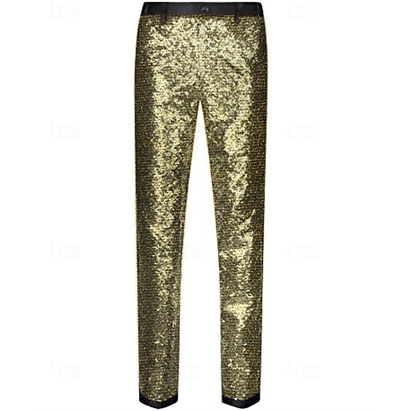 Disco 1980s Pants Disco Sequins Fancy Dress Men's Carnival Costume Masquerade Performance Party Club Adults' Pants All Seasons