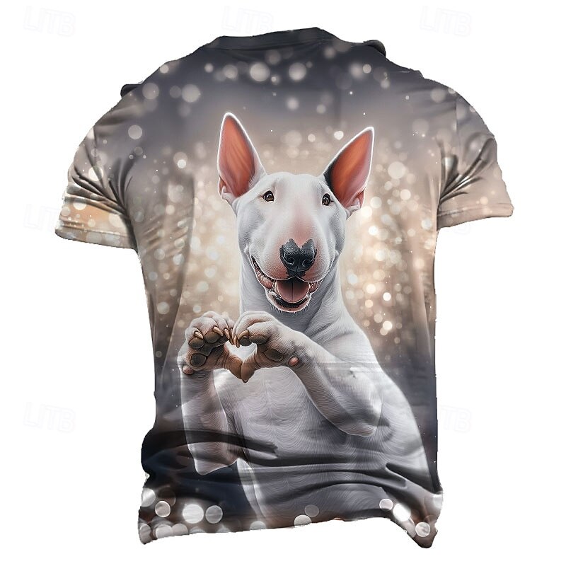 Men's Dog Funny T Shirt Short Sleeve T shirt 3D Print Crew Neck Shirt Exaggerated Designer Party Holiday White Summer Spring Clothing Apparel S M L XL XXL XXXL2