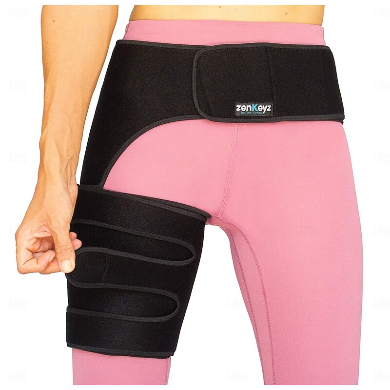 Copper Compression Hip Brace - Groin Wrap for Pain Relief Thigh Compression Sleeve - Support for Hip Flexor Arthritis for Pulled Muscles-Sciatica Nerve Brace Injury for Men and Women3