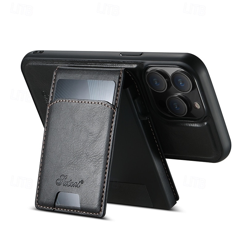 Phone Case For iPhone 17 Pro Max 17 Air 16 15 14 Pro Max Plus 13 12 Pro Max Back Cover with Stand Holder Magnetic Support Wireless Charging Retro TPU PC4