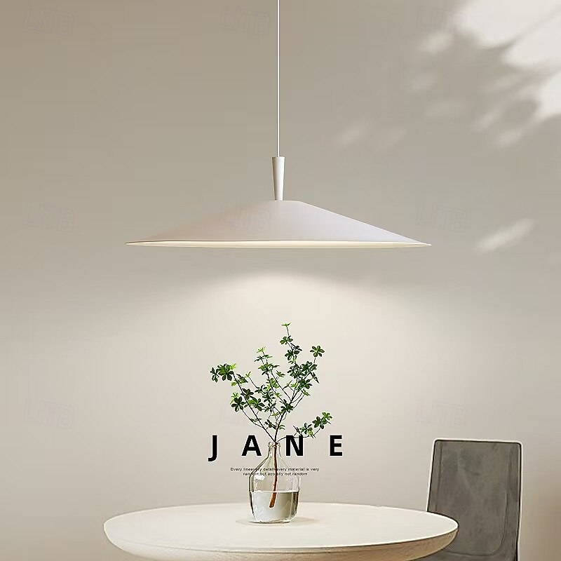 Modern Black Pendant Light LED Light Hanging Lamp Fixtures Dome Metal Lampshade Warm White Light Color 48cm 110-240V