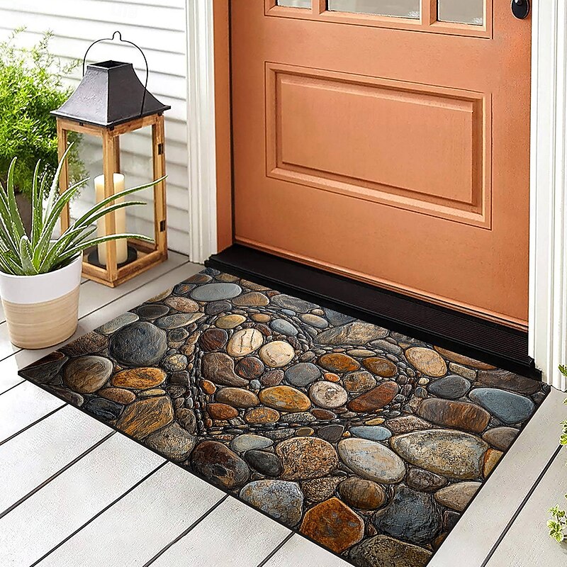 Wedding Love Cobblestone Doormat Kitchen Mat Floor Mat Non-Slip Area Rug Oil Proof Rug Indoor Outdoor Mat Bedroom Decor Bathroom Mat Entrance Rug