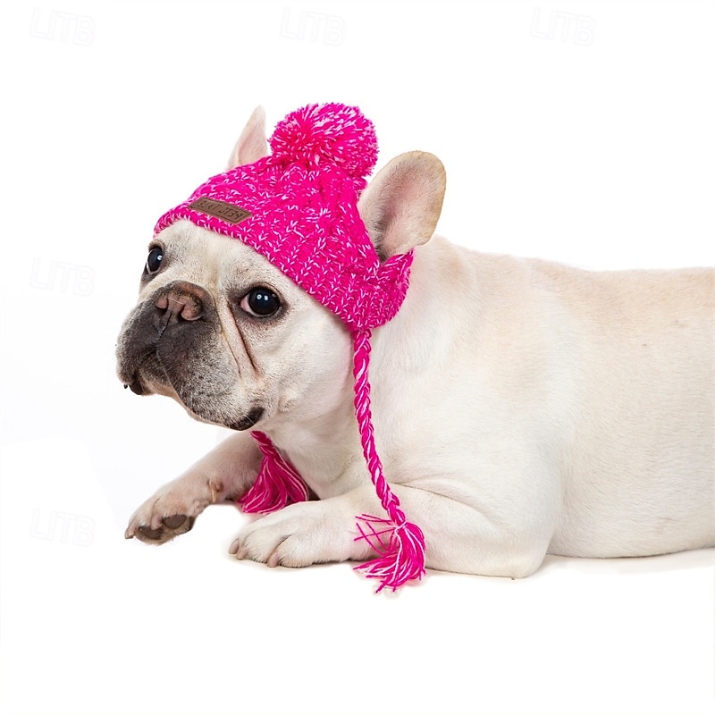 Cozy Knit Dog Hat - Warm Windproof and Soft Winter Pet Accessories for Small to Large Breeds - Perfect for Cold Weather Outdoor Activities3