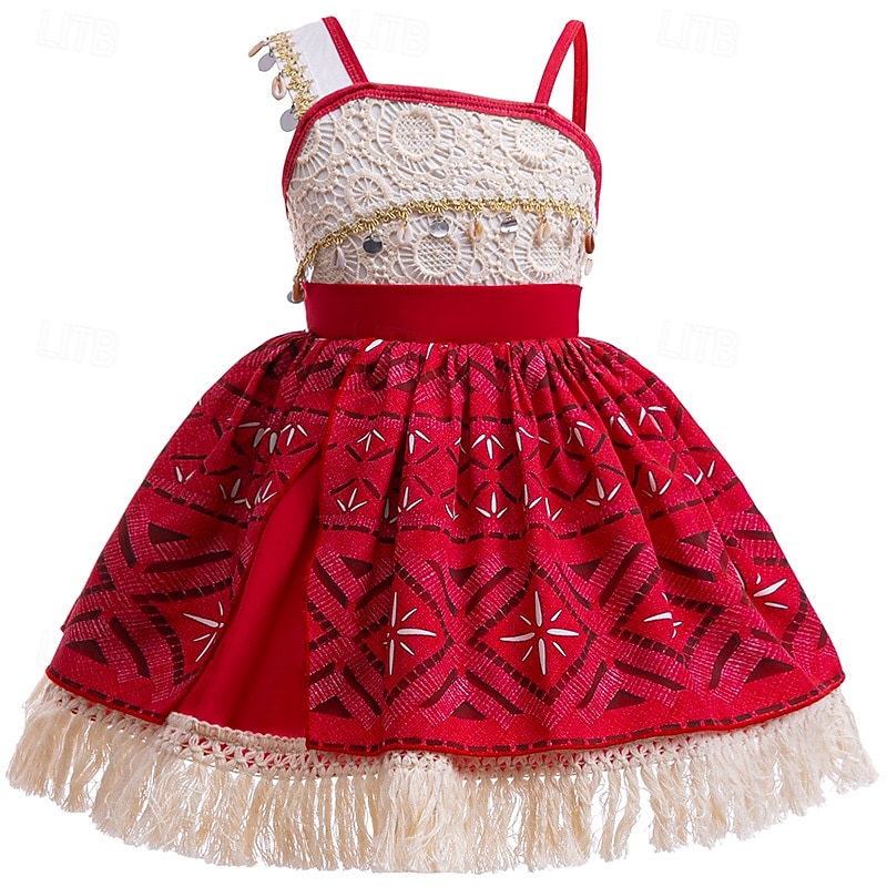 Moana Princess Moana Dress Costume Flower Crown Movie TV Theme Costumes Movie Cosplay for Girls' Kid's Carnival Children's Day World Book Day Party Birthday Beach3