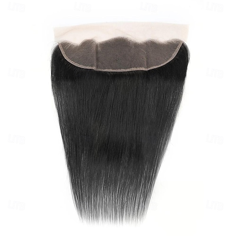 13x4 Transparent Lace Frontal Closure Brazilian Straight Human Hair Swiss Lace 100% Human Remy Hair Pre Plucked with Baby Hair2