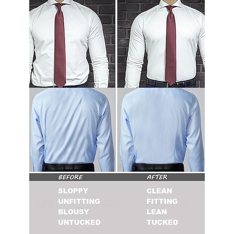 Men's Adjustable Shirt Stays with Non-Slip Clips, Elastic Garter Style Shirt Holder for Business, Formal Wear, and Daily Use3