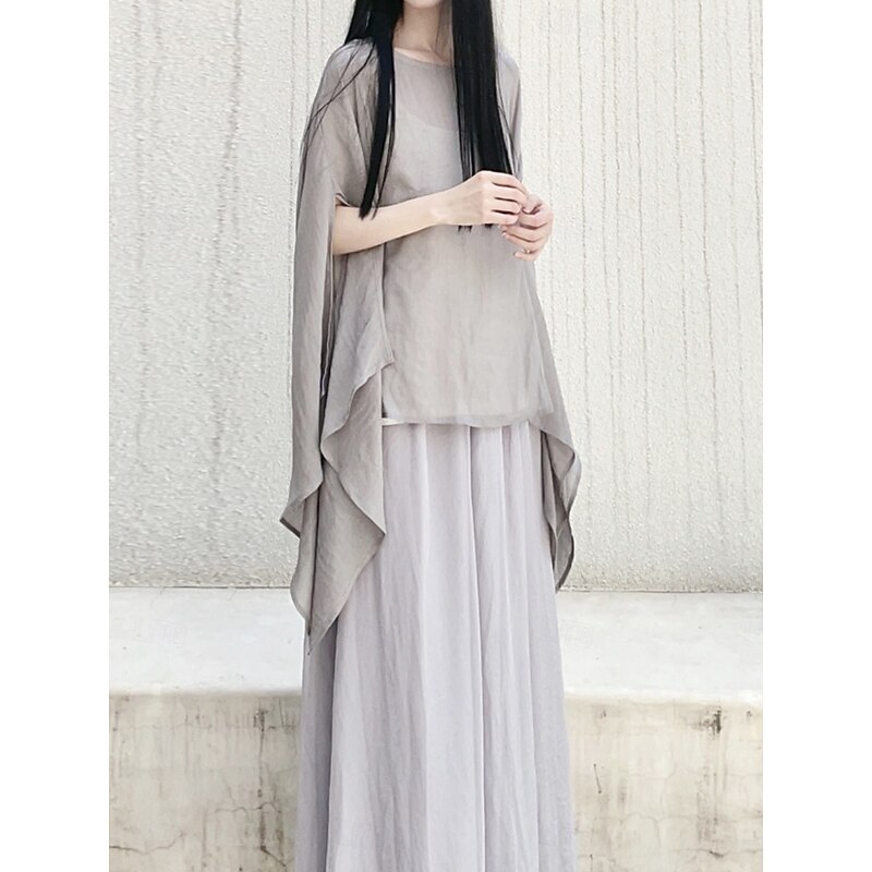 Women's Shirt Linen-Inspired Shirts Blouse Solid Color Basic Casual Long Sleeve Crew Neck Regular Tops Daily Black White Gray Summer Spring3