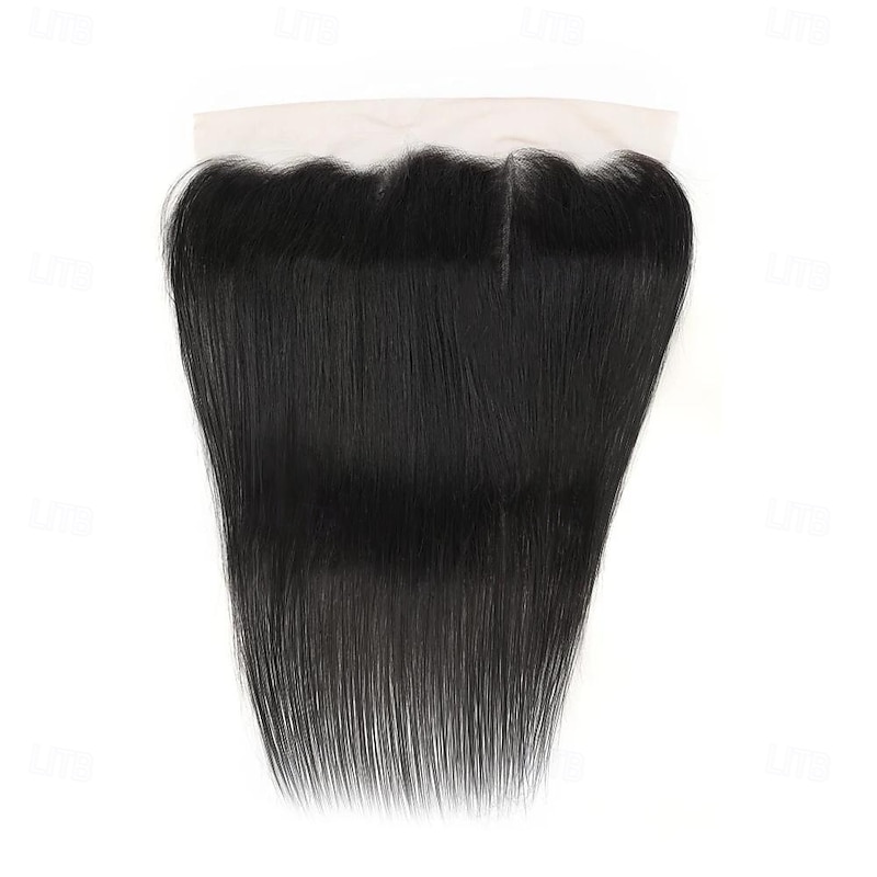 13x4 Transparent Lace Frontal Closure Brazilian Straight Human Hair Swiss Lace 100% Human Remy Hair Pre Plucked with Baby Hair3