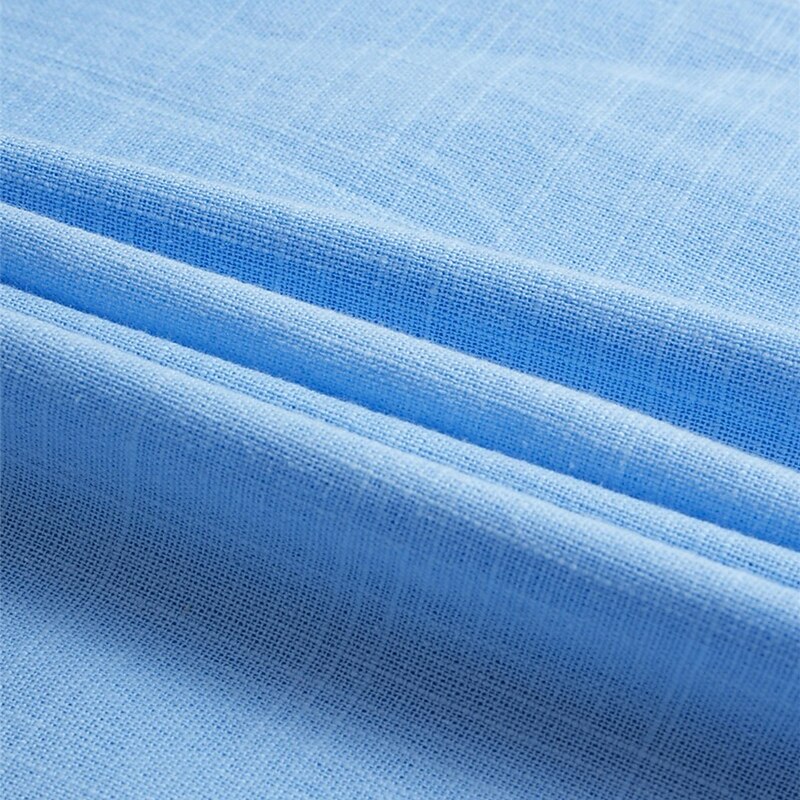 Men's Shirt Linen Shirt Summer Shirt Plain Home Casual Black White Light Green Khaki Long Sleeve Lapel Spring & Summer Clothing Apparel3