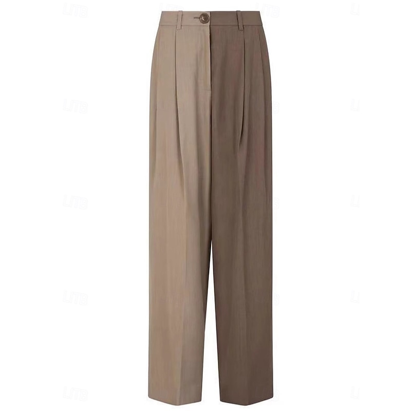 Women's Fashion Streetwear Daily Blazer Blazer Suits Dress Pants Long Sleeve Crew Neck Color Block Drawstring Casual Daily Brown Spring &  Fall Regular Fit4