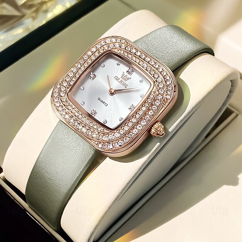 OLEVS Women Quartz Watch Minimalist Luxury Fashion Business Luminous Waterproof Leather Watch4
