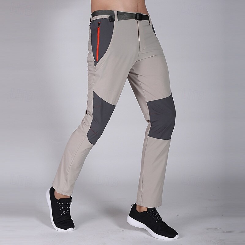 Women's Hiking Pants Trousers Patchwork Summer Outdoor Regular Fit Windproof Skin Friendly Quick Dry Lightweight Bottoms White Dark Gray Elastane Hunting Fishing Climbing M L XL XXL3
